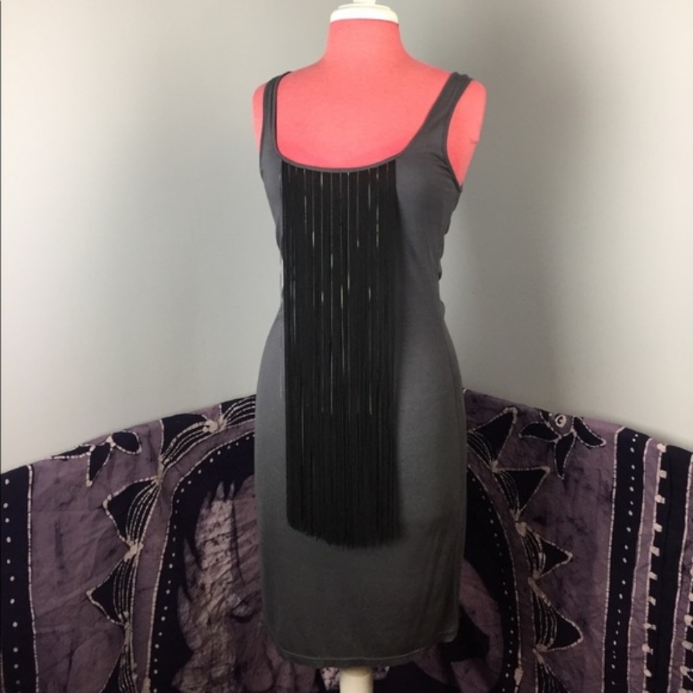 DEX dress with metallic fringe! Size Medium